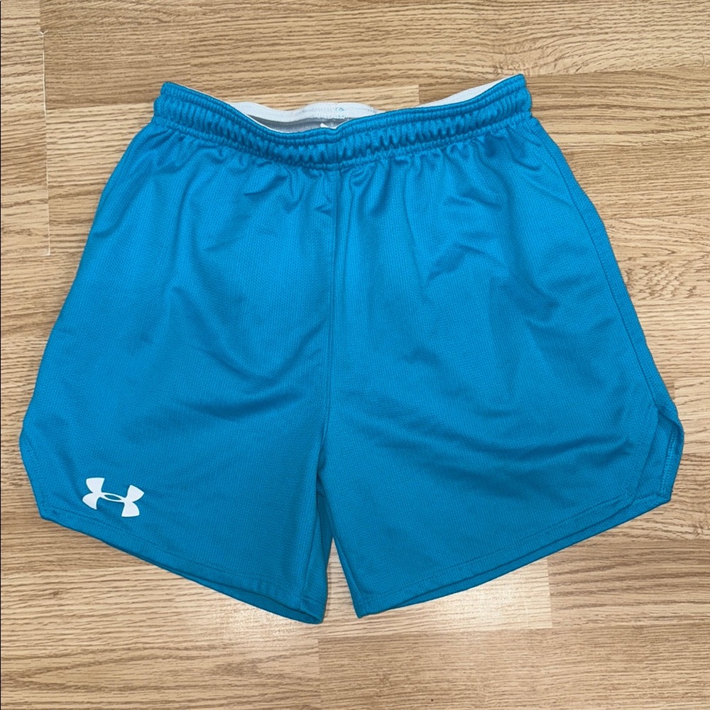 Under Armour Blue Athletic Running Shorts Women’s Small Mesh